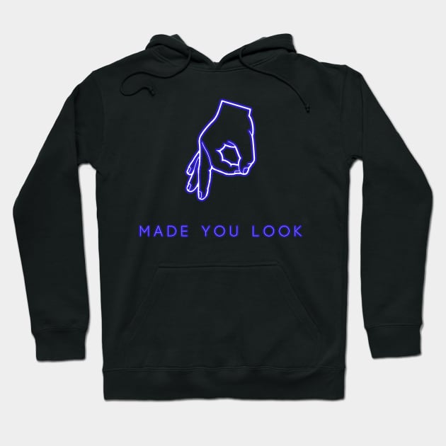 The Circle Hand Game Neon Hoodie by Barnyardy